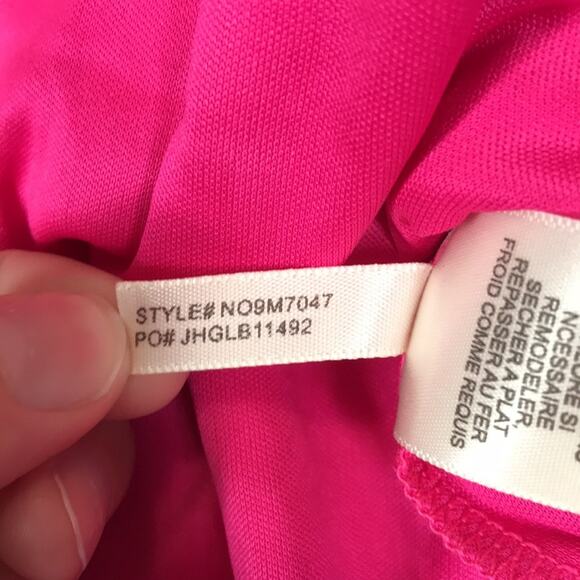 Eliza J Bright Pink Ruffle Fit & Flare Pleated Flowy Dress Barbiecore Cocktail - Picture 7 of 10